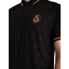 Galatasaray Orijinal Lisanslı Match Day Siyah Polo Yaka T-Shirt