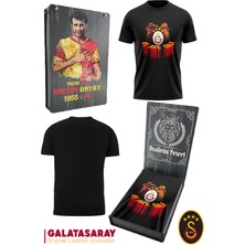 Galatasaray Orijinal Lisanslı We Are Gala T-Shirt Metin Oktay Baskılı Hediyelik Ahşap Kutulu