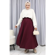 Oysho Kumaş Etek 5578-02 Bordo