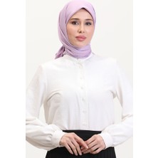 Sefa Merve Düz Twill Eşarp 19096-07 Açık Lila