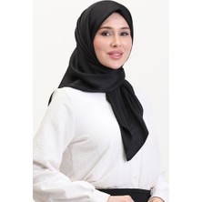 Sefa Merve Düz Twill Eşarp 19096-15 Siyah