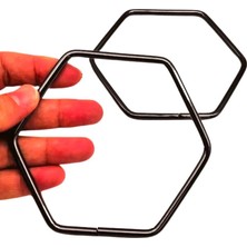 Angel Çanta Aksesuar Füme Renk Altıgen Model Çift Metal Çanta Sapı