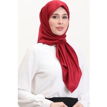 Sefa Merve Düz Twill Eşarp 19096-10 Bordo