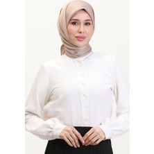 Sefa Merve Düz Twill Eşarp 19096-05 Vizon