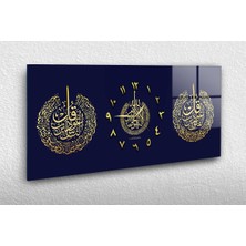 Marpanya Yatay Ortadan Saatli Dini Temalı Cam Tablo YSOD105