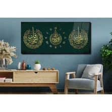 Marpanya Yatay Ortadan Saatli Dini Temalı Cam Tablo YSOD078