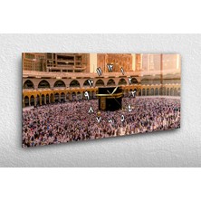 Marpanya Yatay Ortadan Saatli Dini Temalı Cam Tablo YSOD030