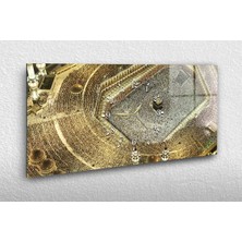 Marpanya Yatay Ortadan Saatli Dini Temalı Cam Tablo YSOD051