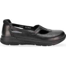 Forelli 29435-G Sole Siyah Kadın Hakiki Deri Ayakkabı