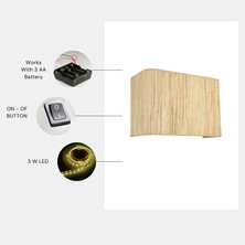 Lumexx Yeni Bambu Pilli 010 Abajurlu Dikdörtgen Aplik