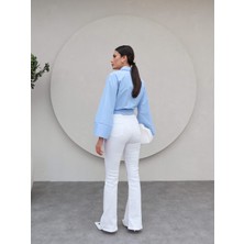 Esra Helvacı Blue Ispanyol Paça Jean