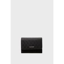 Calvin Klein Monogram Logo Baskılı Fermuarlı Cüzdan K60K612939BEH Bayan Cüzdan K60K612939 Beh