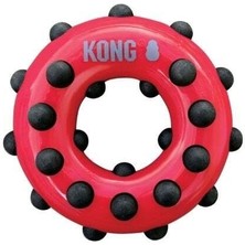 Kong Dotz Halka Sesli Köpek Oyuncağı Large Siyah/kırmızı 15 cm