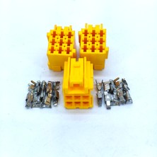 TE 928343-8 8pin Konnektör 5 mm ve 9 Adet 927837-1 Crimp 13AWG
