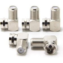 5'li Paket F Tipi Dik Açılı Adaptörler, Duvara Monte Tv'ler, Duvar Plakaları, Dolaplar ve Dar Alanlarda ve Köşelerde Koaksiyel Kablo Bağlantıları Için 90 Derece Vida Bağlantısı