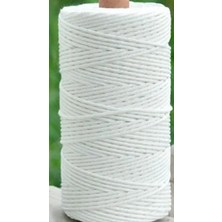 Haicheng Shop 3mm 200M Beyaz Stil Acrame Halat Bükülmüş Dize Pamuk Kordon El Yapımı Doğal Bej Halat Dıy Aksesuarları M (Yurt Dışından)