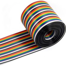 40 Pinli AWG26 1.27MM Renkli Flex Şerit Kablo 1mt