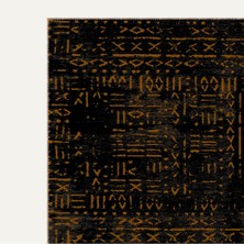 Bigartshome Vintage Siyah Boho Etnik Desenli Iskandinav Siyah ve Kahve Tonlarında Modern Dijital Şönil Halı