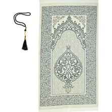 Premium Osmanlı Desen Seccade ve Vavlı Inci Tesbih Set , Kadınlar Erkekler Için Islami Hediyeler