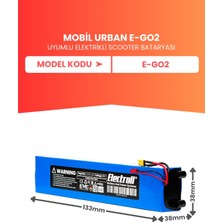 Electroll Mobil Urban E-Go2 Batarya (Yüksek Kapasite) 36V 7.800MAH Pil Elektrikli Scooter Bataryası