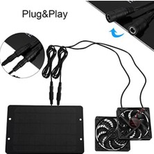 Unfathomable Güneş Paneli Fan Kiti, 10W 12V Güneş Enerjili Fan Dış Mekan Su Geçirmez, 2m Uzun Kablolu Taşınabilir Vantilatör Egzoz Fanı (Yurt Dışından)