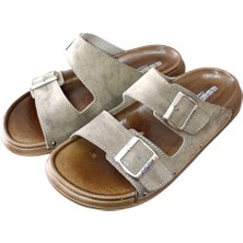 Esem 3769-0001 Erkek Tokalı Yazlık Comfort Terlik Vizon