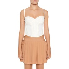 F21 Pileli Mini Tenis Şort Etek
