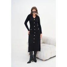 FTZ Women Kadın Fitilli Elbise  Siyah 20847