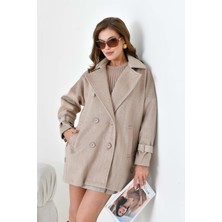 Ftz Kadın Kaşe Kaban Beige 30948