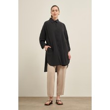 FTZ Women Kadın Cepli Modal Kap  Siyah 31003