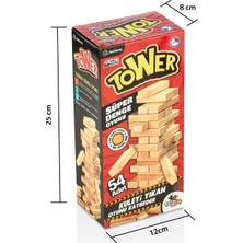 TotteriQ Jenga Denge Oyunu Tower Büyük Boy 54 Parça