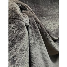Plush Studio Toscana/tavşan , gr Ithal Peluş Kumaş Acı Kahve 100X150CM Tekstil, Ev Tekstili