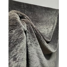 Plush Studio Toscana/tavşan , gr Ithal Peluş Kumaş Acı Kahve 100X150CM Tekstil, Ev Tekstili
