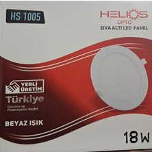Helios 18 Watt Panel LED Armatür Beyaz Işık Yuvarlak Sıva Altı
