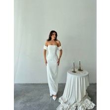 Arabella Incili Atlas Uzun Elbise