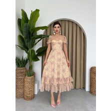 Candy Şifon Uzun Elbise