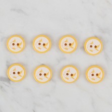 Loren Crafts Sarı 8 Li Balık Düğme - 579