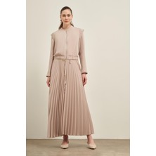 FTZ Women Kadın Plise Etekli Takım  Beige 31024
