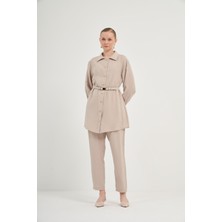 FTZ Women Kadın Pantolonlu Takım  Taş 31035