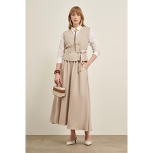 FTZ Women Kadın Yelek Etek Takım  Taş 31034