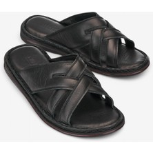 Shougo Iç Dış  Deri Ortopedik Rahat Erkek Masaj Tabanlı Terlik