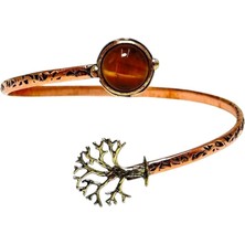 Otantik Takı Hayat Ağacı Kaplan Gözü Otantik Bakır Bileklik