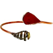 Otantik Takı Mercan Doğal Taş Bakır Bileklik