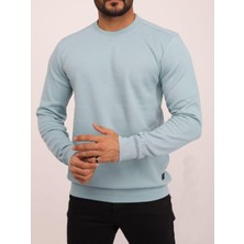 Troy Erkek Büyük Beden Uzun Kol Sıfır Yaka SWEATSHIRT-7170