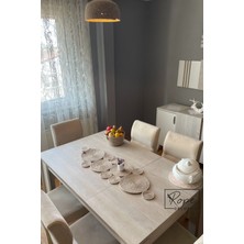 My Eticaret 100x30cm Hasır Jüt Salon Mutfak Nişan Düğün Dekoratif Masa Örtüsü / Runner / Amerikan Servis