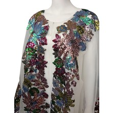 Asya Gümrük Malları Beyaz Kaftan, Abiye Elbise, Büyük Beden Abiye