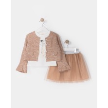 Little Pumpkin Ceketli Tütü Etekli Kız Çocuk Bayramlık 3lü Takım