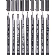 Mingjinshop3 No.8 Stili Siyah Pigma Mikron Kalem Su Geçirmez Elle Çizilmiş Tasarım Kroki Iğne Kalem El Dawing Liner Fineliner Karikatür Imza Sanat Kalem (Yurt Dışından)