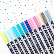 Mingjinshop3 No.55 Tarzı 1 Adet Tombow Ab-T Japaolors Sanat Fırça Kalem Çift Kafaları Işaretleyici Meslek Su Işaretleyici Kalem Boyama Kawaii Kırtasiye (Yurt Dışından)