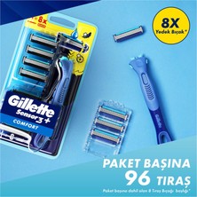 Gillette Sensor3+ Comfort 8'li Yedek Bıçağı Başlıklı Tıraş Makinesi